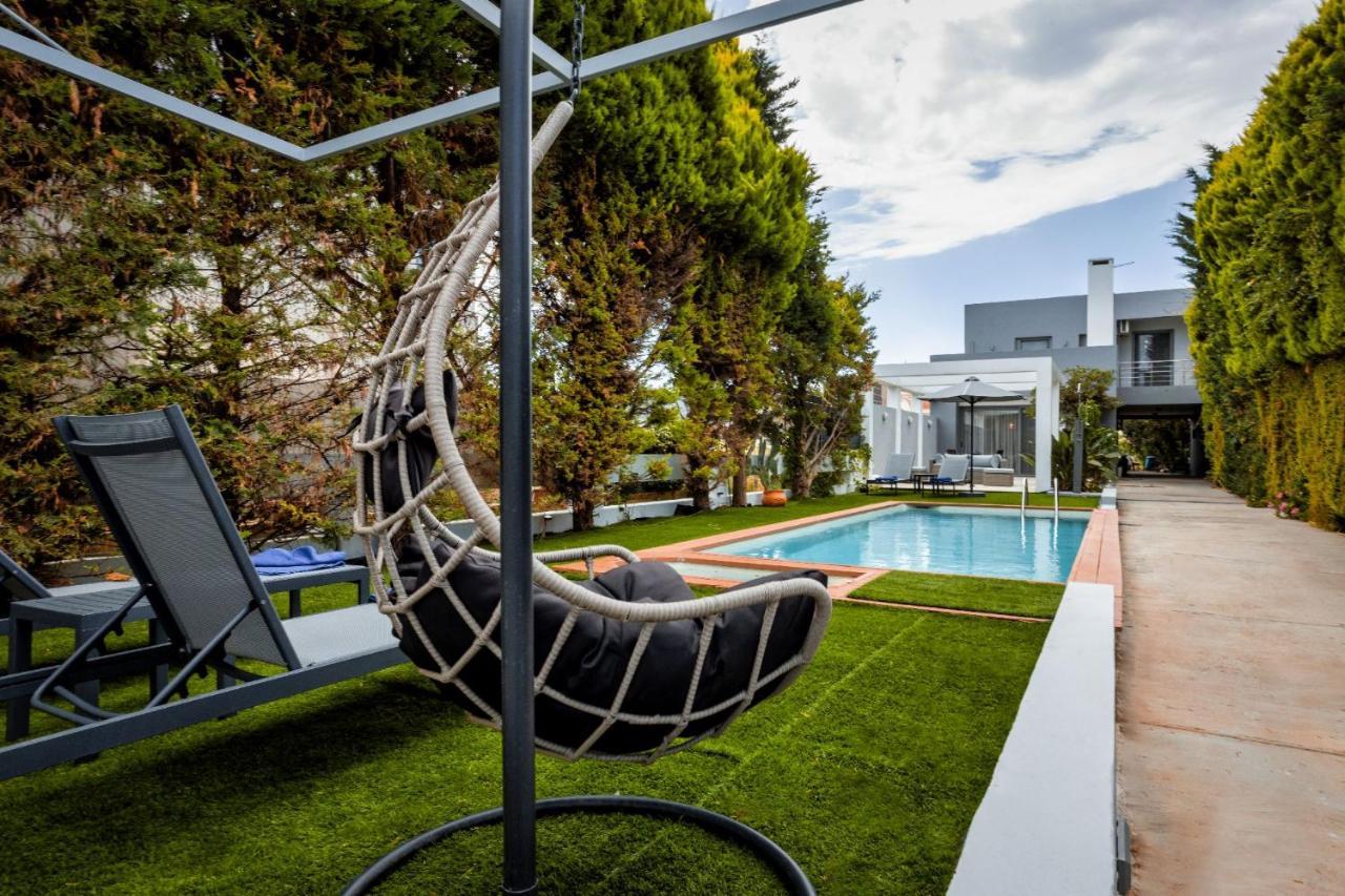 Luxury Villa Hestia Grey With Private Pool Rethymno  Exterior photo