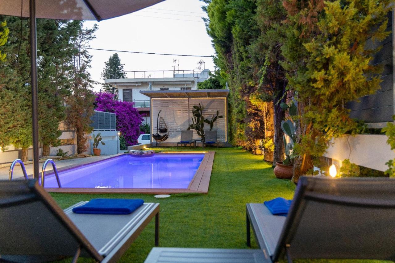 Luxury Villa Hestia Grey With Private Pool Rethymno  Exterior photo